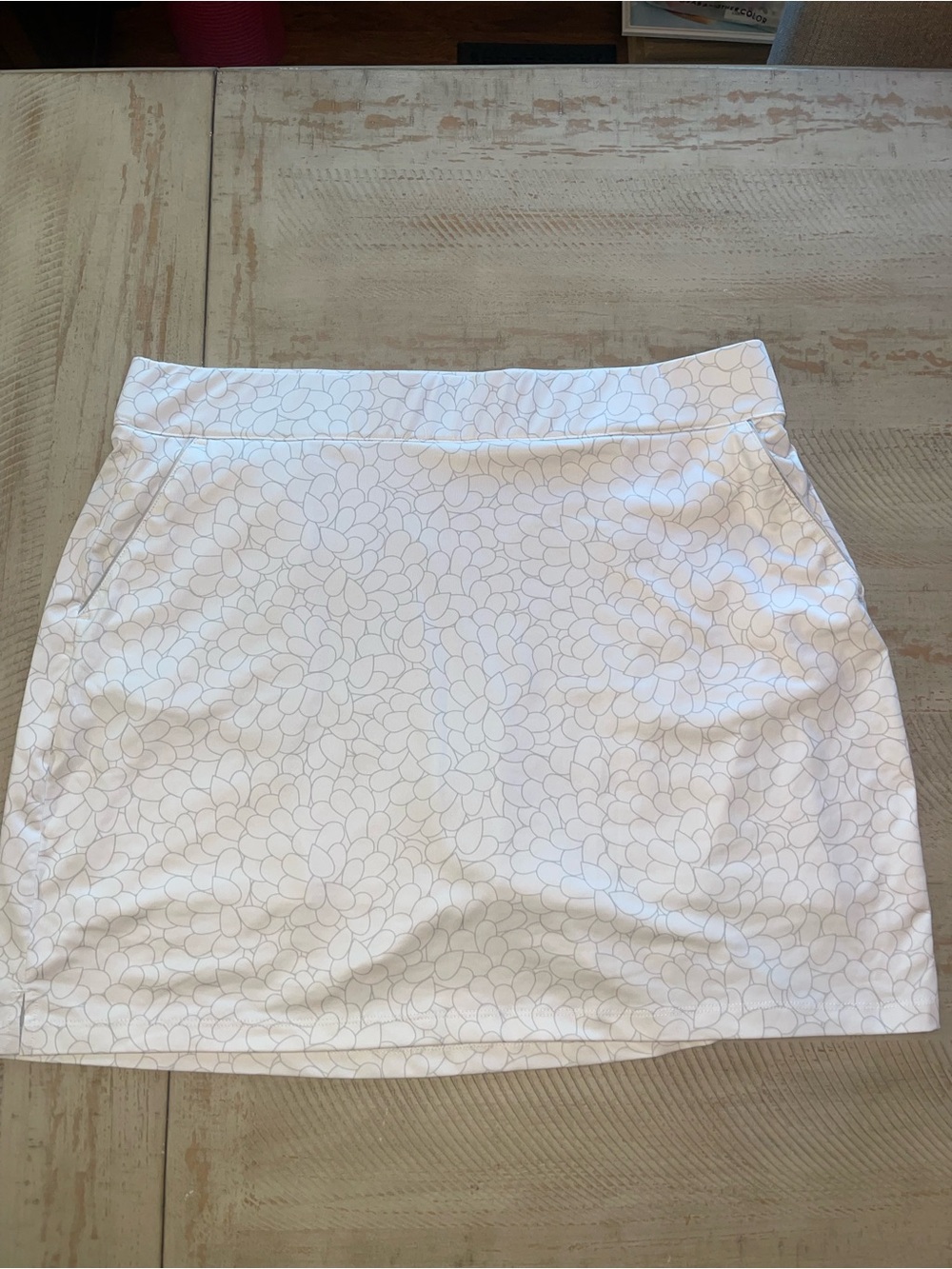 Dunning XL White Floral Pattern Women’s Skort